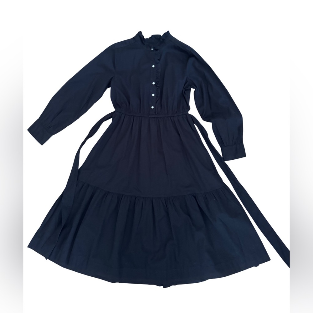 Free Assembly Women's Long Sleeve Black Tier Ruffle Dress M